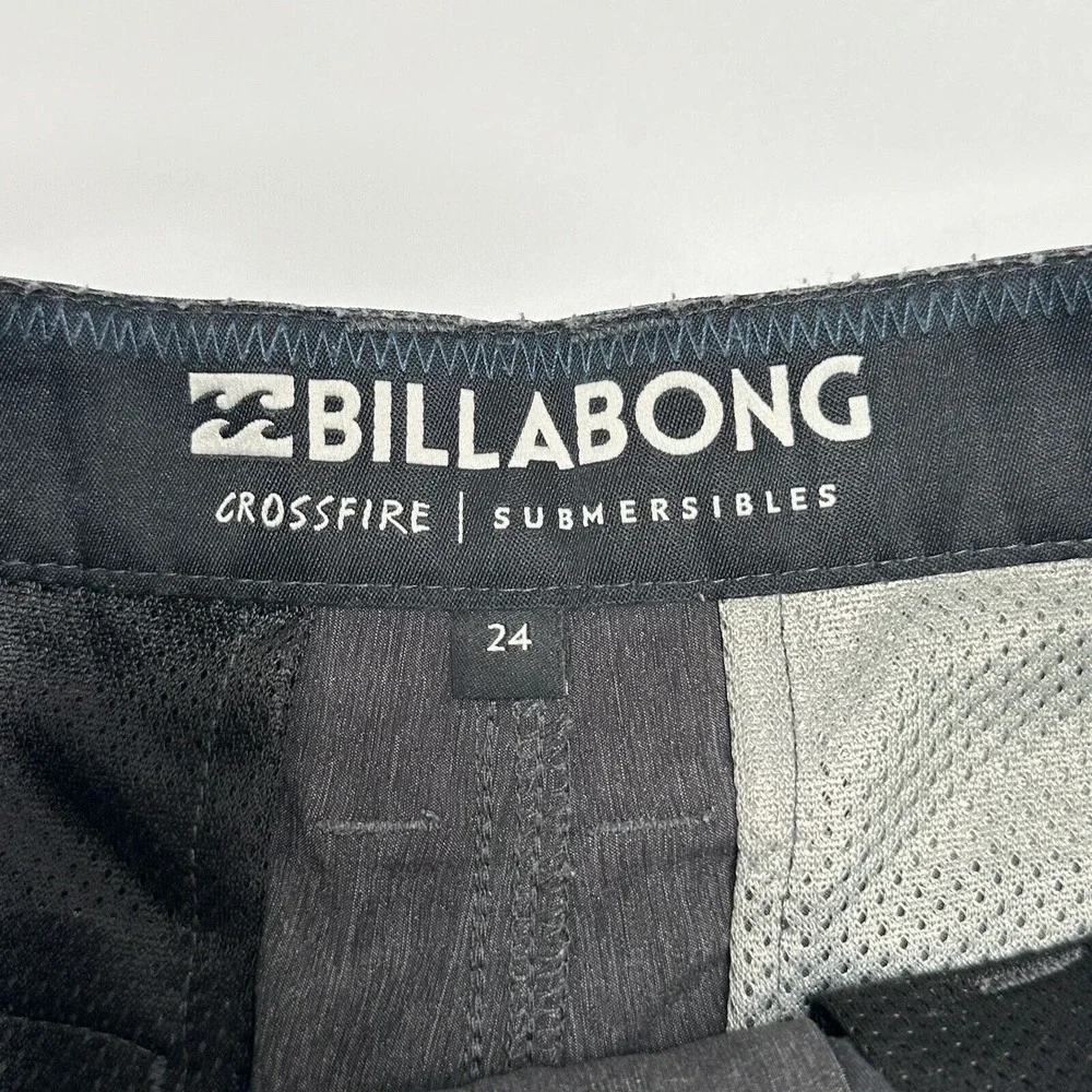 Billabong Shorts Men's Size 24 Gray Crossfire Submersibles 4 Way Stretch Stripes